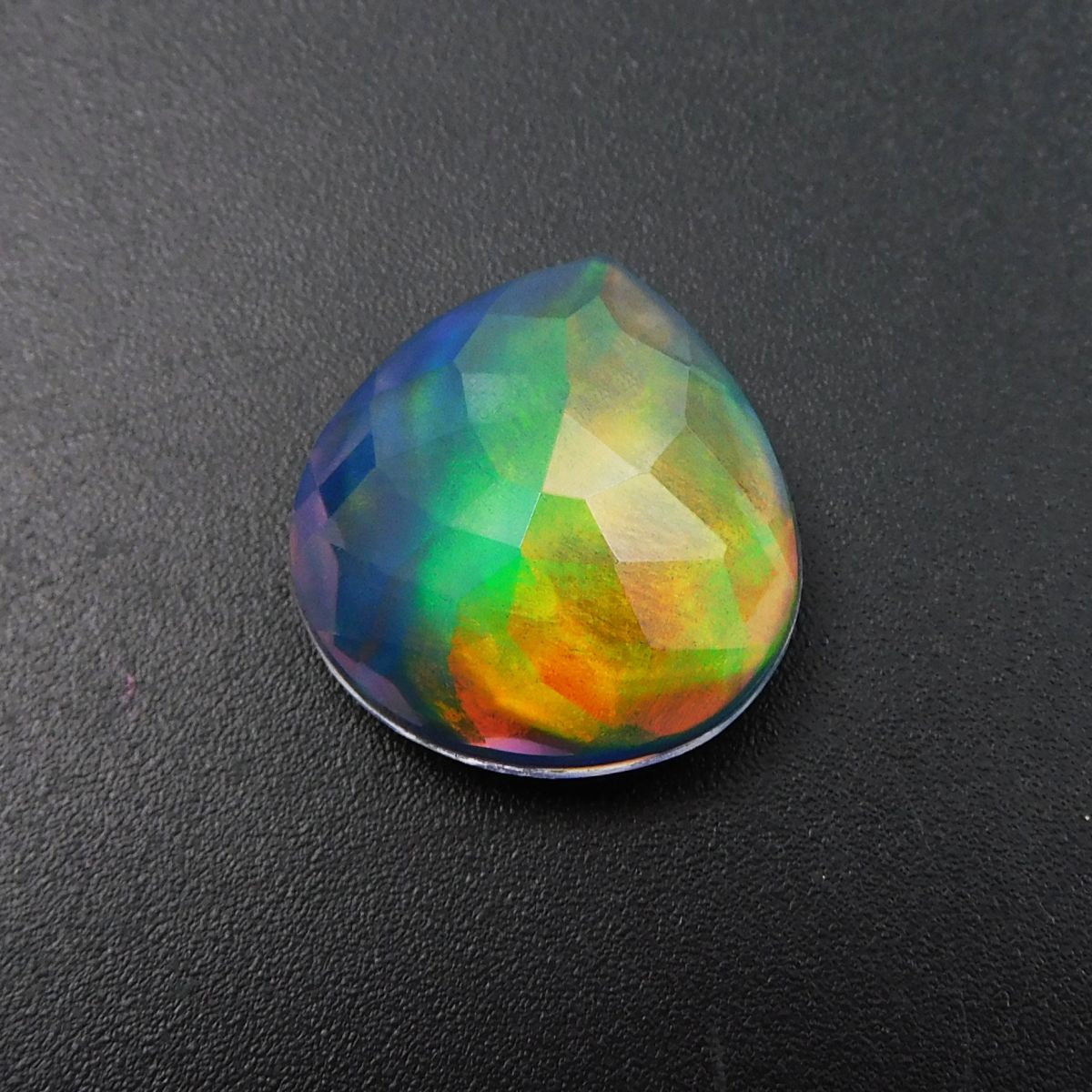 14.25 Carat Natural Fire OPAL Loose Gemstone Brilliant Pear Cut CERTIFIED