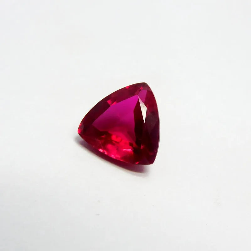 Red Ruby Trillion Cut Gemstone natural ruby stone