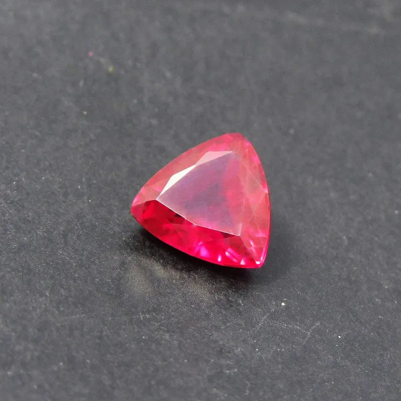 Red Ruby Trillion Cut Gemstone jewelry making ruby
