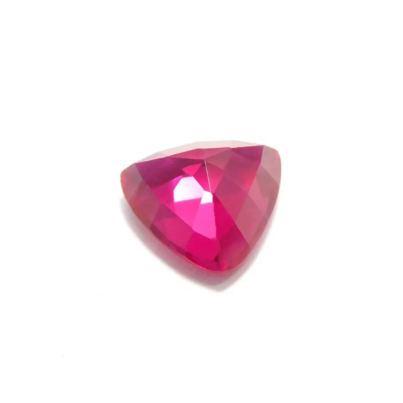 Red Ruby Trillion Cut Gemstone premium loose ruby