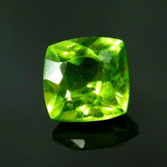 10 Ct Natural Peridot Green CERTIFIED Loose Gemstone Top Quality Square Cushion