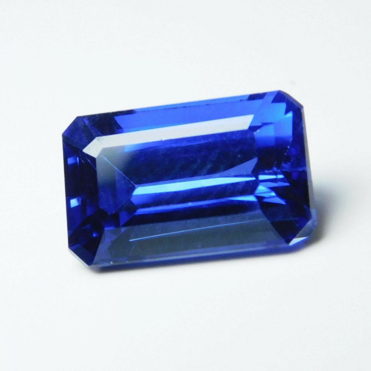 Natural Tanzanite Untreated Blue Emerald Cut 7 Carat CERTIFIED Loose Gemstone