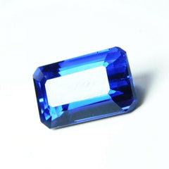 Natural Tanzanite Untreated Blue Emerald Cut 7 Carat CERTIFIED Loose Gemstone