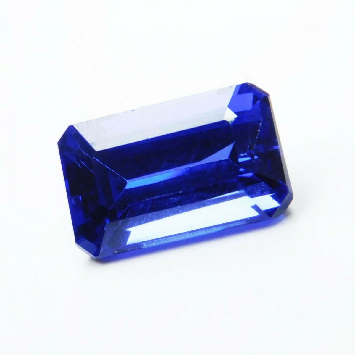 Natural Tanzanite Untreated Blue Emerald Cut 7 Carat CERTIFIED Loose Gemstone