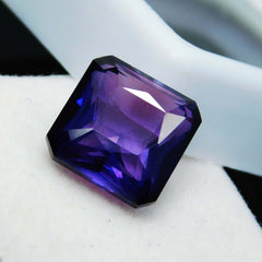 Extremely Rare Natural Purple Tanzanite 8 Ct square Cut CERTIFIED Loose Gemstone