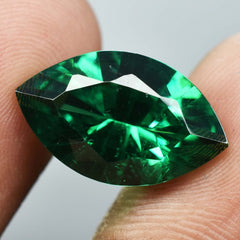 10 Carat Natural Green Garnet Stunning CERTIFIED Loose Gemstone Marquise Cut