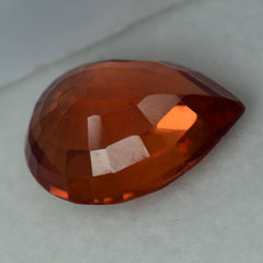 CERTIFIED Pear Cut 7 Carat Natural Orange Ceylon Sapphire Loose Gemstone