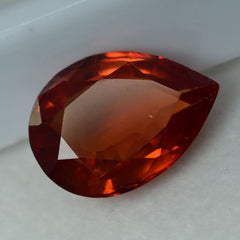 CERTIFIED Pear Cut 7 Carat Natural Orange Ceylon Sapphire Loose Gemstone