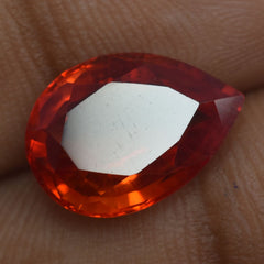 CERTIFIED Pear Cut 7 Carat Natural Orange Ceylon Sapphire Loose Gemstone