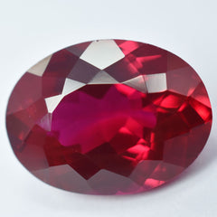 CERTIFIED 12.75 Ct Natural Ruby Loose Gemstone Bloody Red Oval Cut Ring size