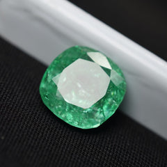 10.35 Ct Natural Green Emerald Rare Square Cushion Cut CERTIFIED Loose Gemstone