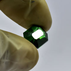 10.15 Ct Garnet Natural Tsavorite Emerald Cut CERTIFIED Loose Gemstone Green.