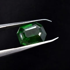 10.15 Ct Garnet Natural Tsavorite Emerald Cut CERTIFIED Loose Gemstone Green.