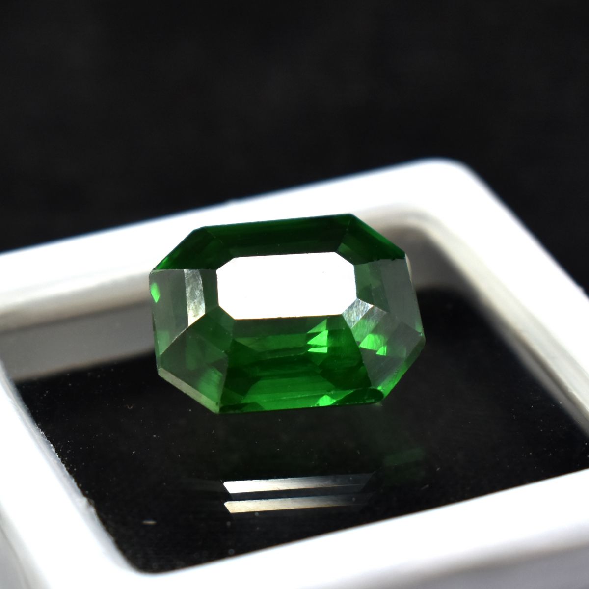 10.15 Ct Garnet Natural Tsavorite Emerald Cut CERTIFIED Loose Gemstone Green.