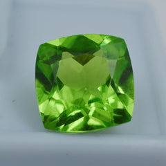 AAAA+ CERTIFIED 9.60 Ct Square Cushion Natural Best Green Peridot Loose Gemstone