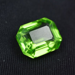 Attractive Green Peridot 10.40 Ct Natural Emerald Cut Loose Gemstone CERTIFIED