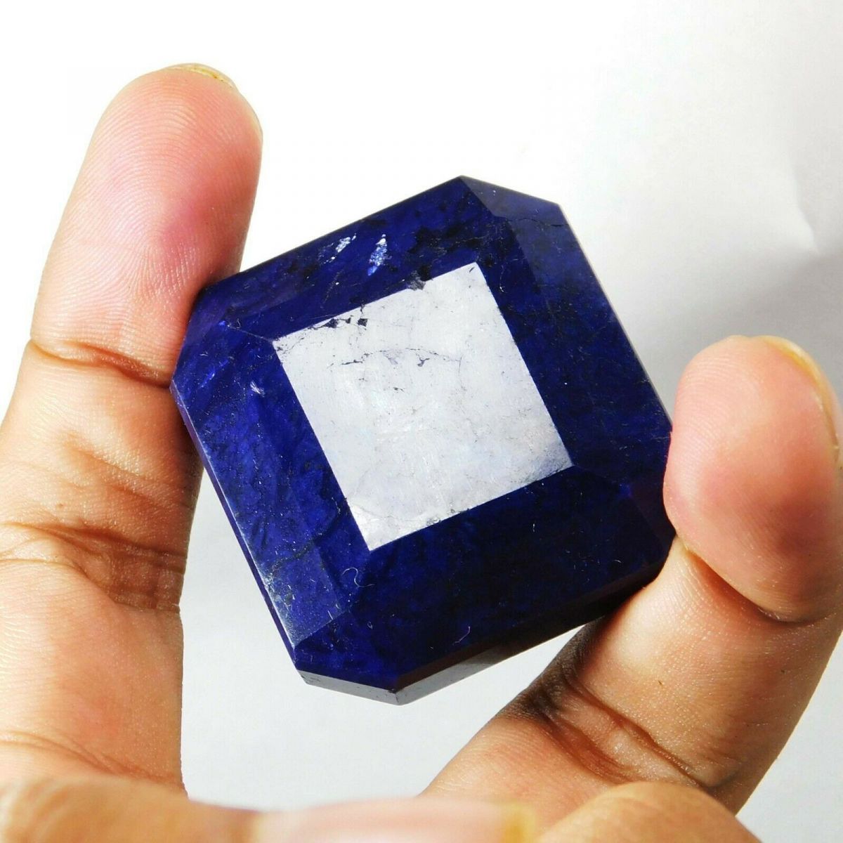 279.90 Ct Lab-Created Ceylon Blue Sapphire Loose Gemstone CERTIFIED Square Cut