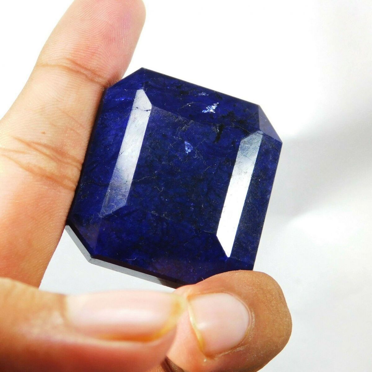 279.90 Ct Lab-Created Ceylon Blue Sapphire Loose Gemstone CERTIFIED Square Cut