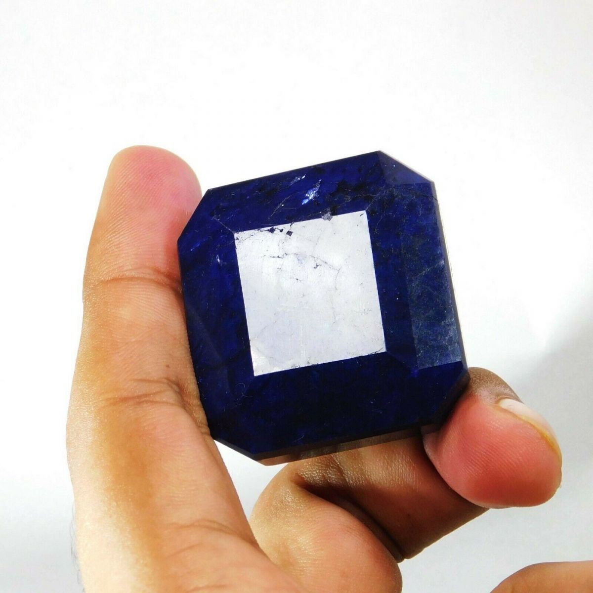 279.90 Ct Lab-Created Ceylon Blue Sapphire Loose Gemstone CERTIFIED Square Cut