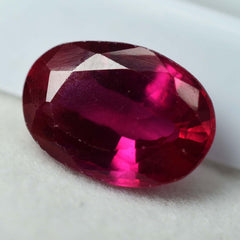 Natural Ruby Oval Shape Pinkish Red 9.20 Ct CERTIFIED Loose Gemstone