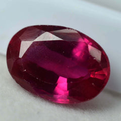 Natural Ruby Oval Shape Pinkish Red 9.20 Ct CERTIFIED Loose Gemstone