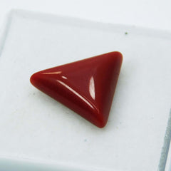 3 Ct Natural Red Coral Italian Cabochon Trillion Cut Loose Gemstone