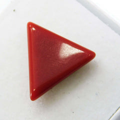 3 Ct Natural Red Coral Italian Cabochon Trillion Cut Loose Gemstone