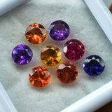 12 Pcs Natural Mix Color Sapphire 6x6 MM Round Lot CERTIFIED Gemstone