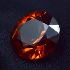 Natural Orange Premium Quality Sapphire 9.75 Ct Round CERTIFIED Loose Gemstone