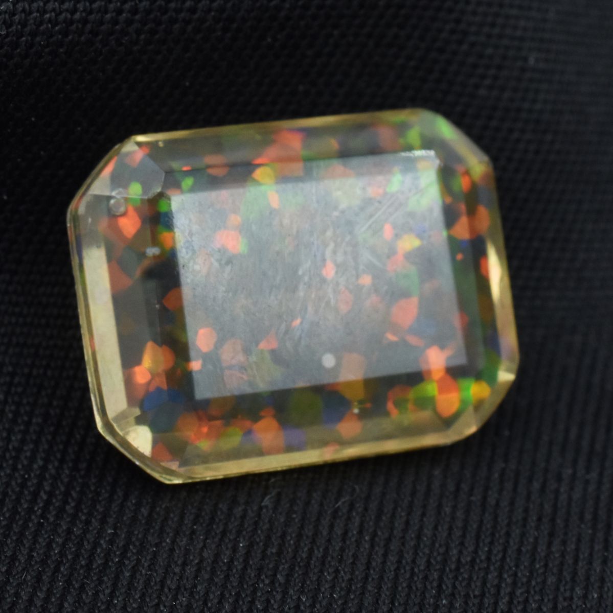 14.60 Ct Ethiopian Opal Multi-Color Natural Emerald Cut CERTIFIED Loose Gemstone