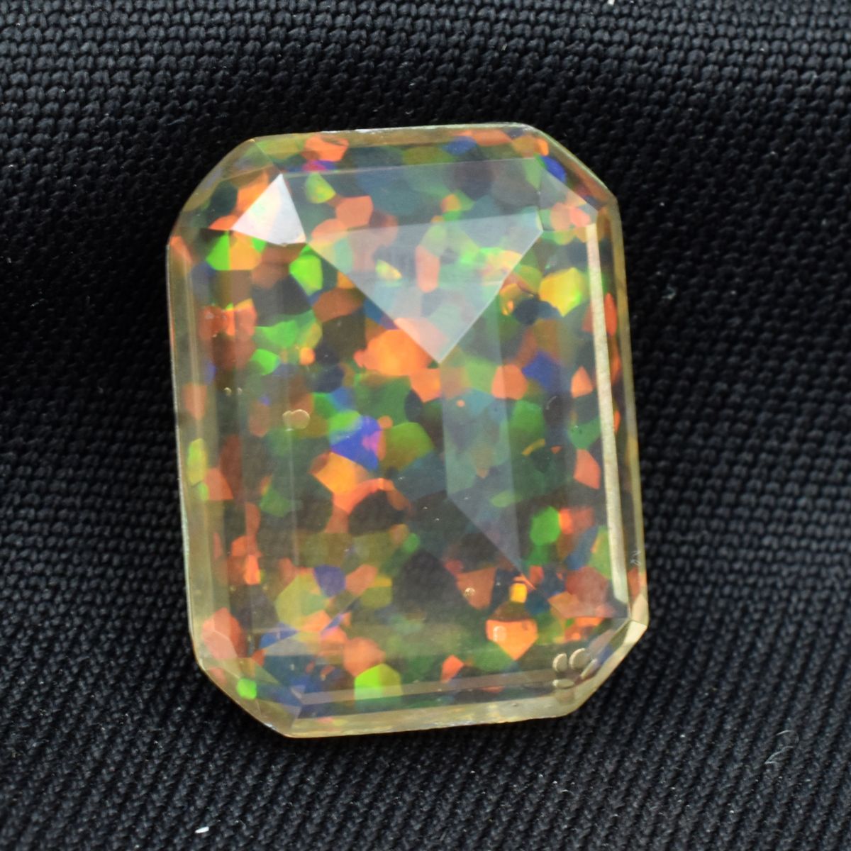 14.60 Ct Ethiopian Opal Multi-Color Natural Emerald Cut CERTIFIED Loose Gemstone