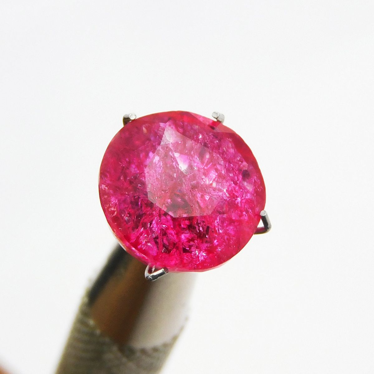 Natural Pink Ruby Round 3.75 Ct Loose Gemstone CERTIFIED Ring Size