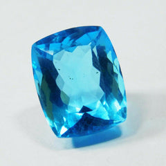 Aquamarine Blue Cushion Cut CERTIFIED 10 Ct Natural Loose Gemstone Ring Making