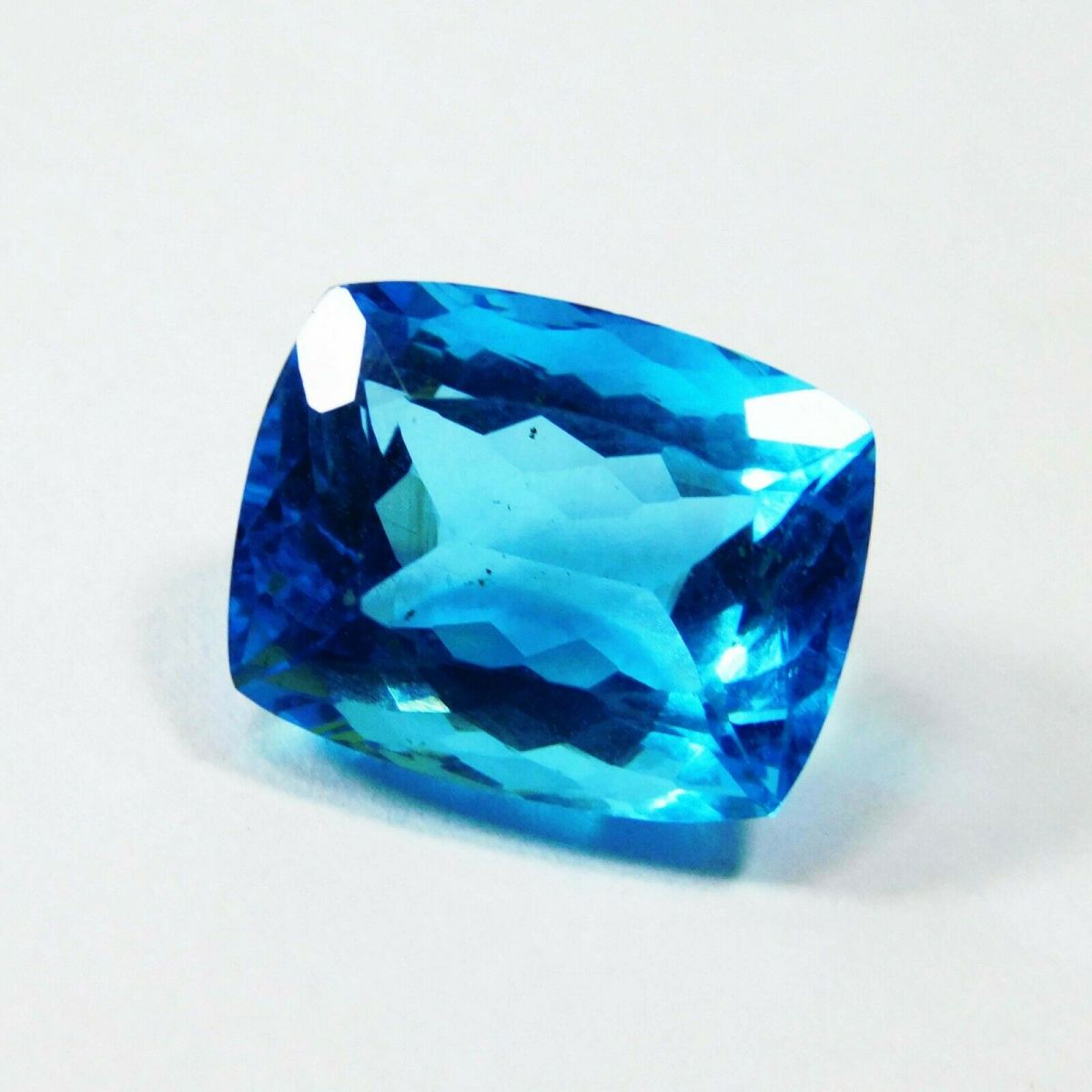 Aquamarine Blue Cushion Cut CERTIFIED 10 Ct Natural Loose Gemstone Ring Making