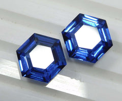 18.75 Carat Pair Natural Blue Sapphire Fancy Shape CERTIFIED Loose Gemstone