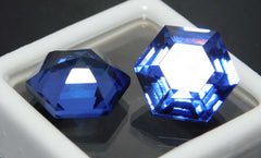 18.75 Carat Pair Natural Blue Sapphire Fancy Shape CERTIFIED Loose Gemstone