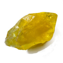 Dyed Uncut Rough CERTIFIED 120.40 Carat Natural Yellow Sapphire Loose Gemstone