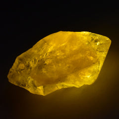 Dyed Uncut Rough CERTIFIED 120.40 Carat Natural Yellow Sapphire Loose Gemstone