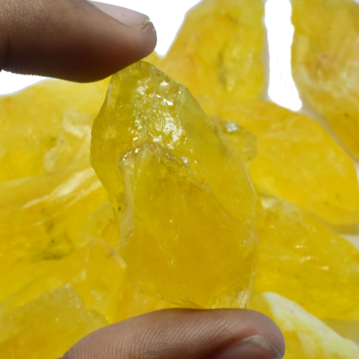 Dyed Uncut Rough CERTIFIED 120.40 Carat Natural Yellow Sapphire Loose Gemstone