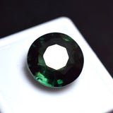 Deep Green Sapphire Natural Round 11.50 Ct CERTIFIED Ring Size Sapphire Gemstone
