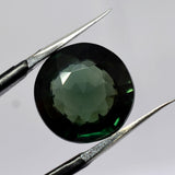 Deep Green Sapphire Natural Round 11.50 Ct CERTIFIED Ring Size Sapphire Gemstone