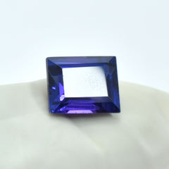 NATURAL TANZANITE Precious Purple EMERALD CUT 2.90 Ct CERTIFIED Loose Gemstone.