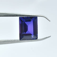 NATURAL TANZANITE Precious Purple EMERALD CUT 2.90 Ct CERTIFIED Loose Gemstone.