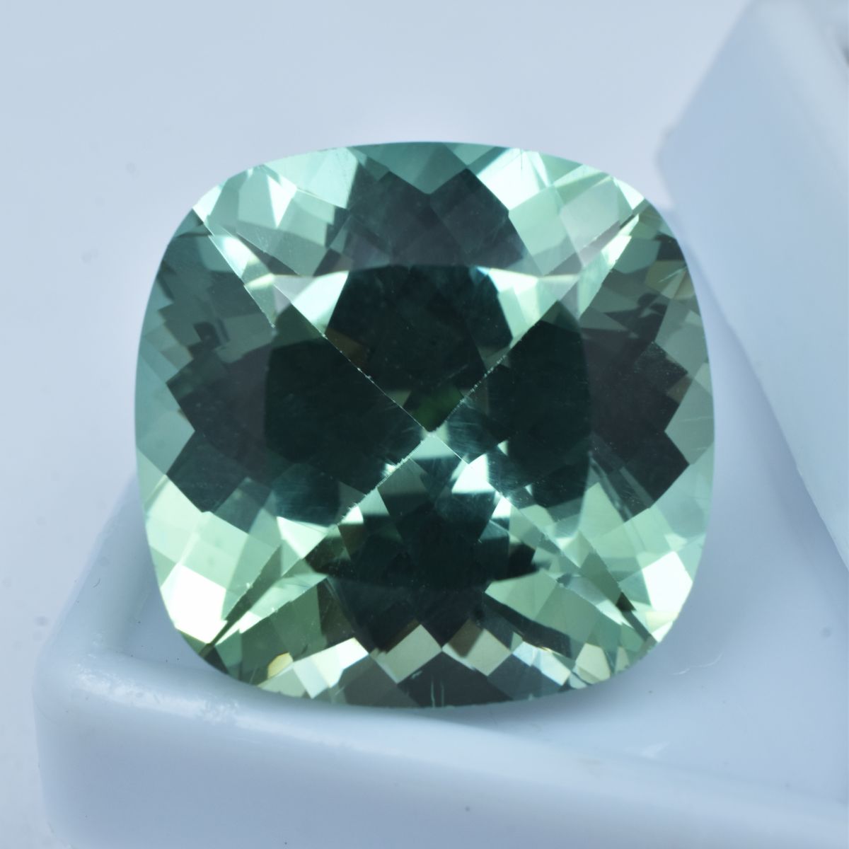 Natural Bluish Green Sapphire CERTIFIED Loose Gemstone 31.75 Ct Square Cushion.