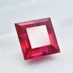 Impressive Square Cut For Ring 3.65 Ct Natural Red Ruby Loose Gemstone CERTIFIED