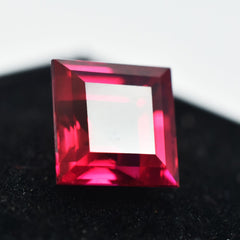 Impressive Square Cut For Ring 3.65 Ct Natural Red Ruby Loose Gemstone CERTIFIED