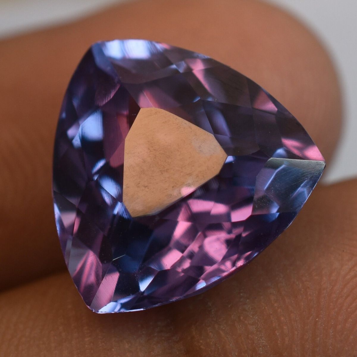 10.45 Ct Natural COLOR CHANGE Alexandrite CERTIFIED Trillion Cut Loose Gemstones