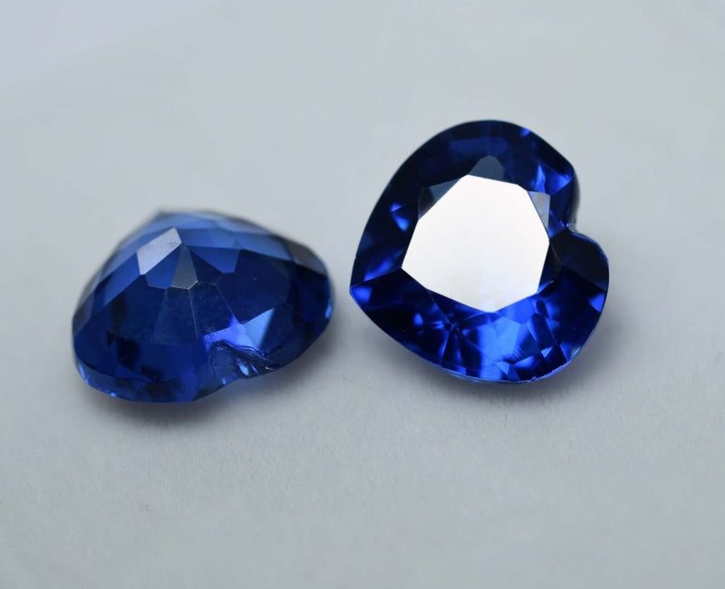 16.89 Ct Natural Tanzanite Blue Heart Shape Gemstone Pair natural