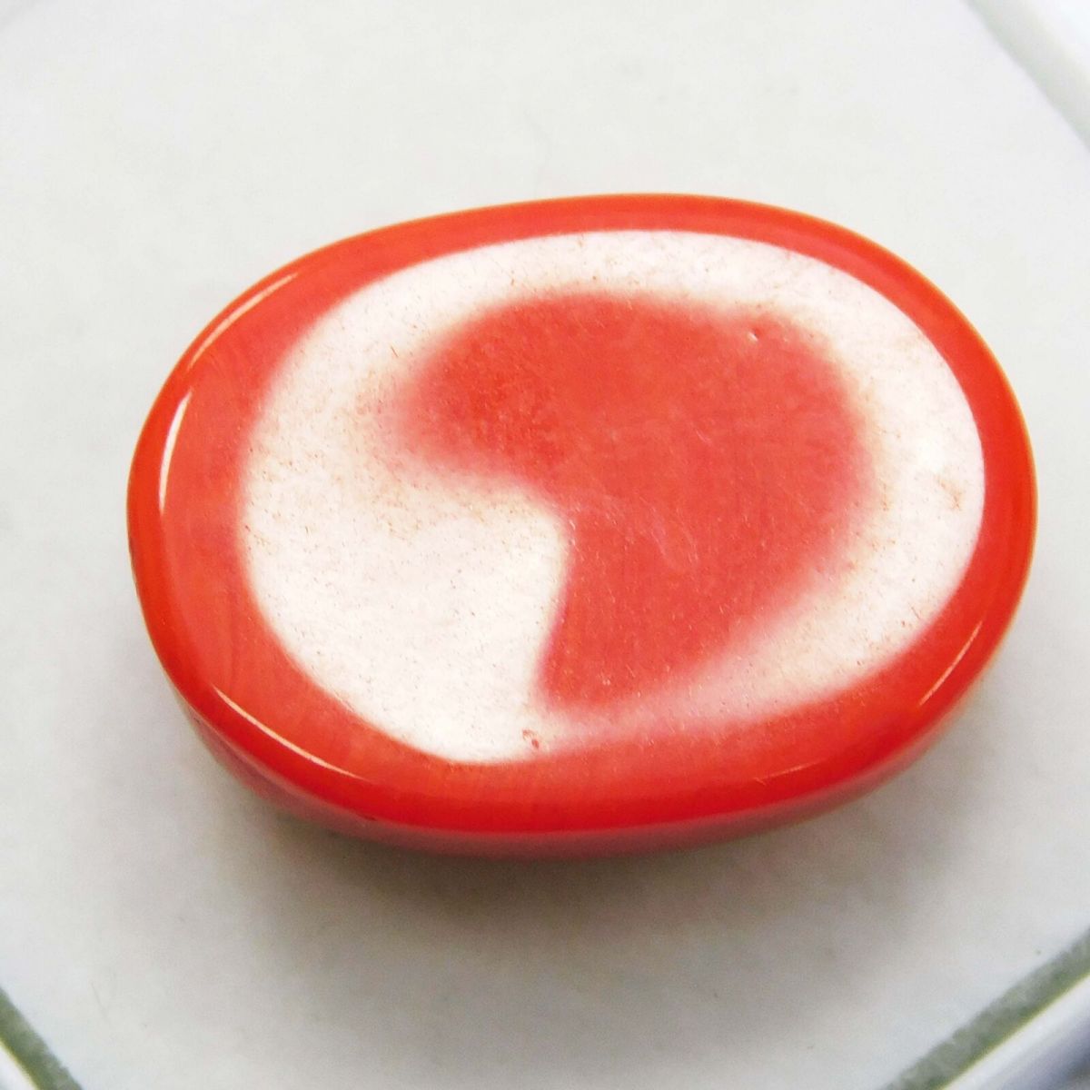 Natural 11 Ct Natural Cabochon Oval Cut Italian Red Coral Loose Gemstone