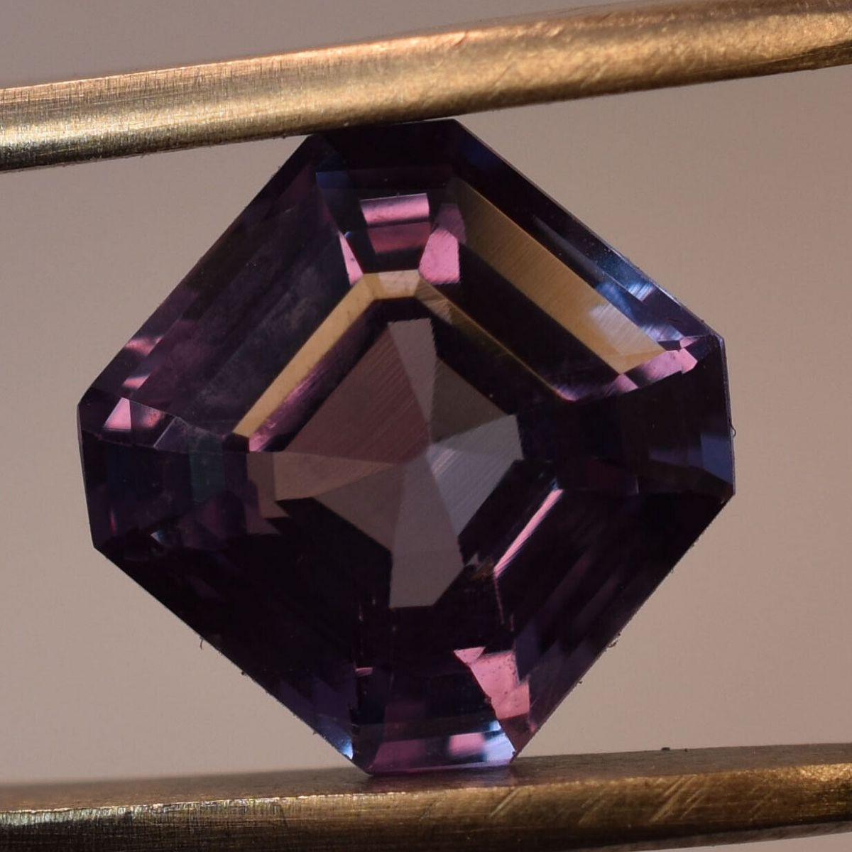 4.90 Ct Natural ALEXANDRITE Color Change Square Cut CERTIFIED Loose Gemstone